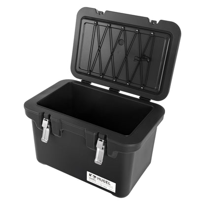 IRIS USA Hugel 44 QT Cooler, Heavy Duty Metal Buckles, Leak-Free Design, Durable Hard Cooler, Ice Chest with Bungee Strap, Molded Handles, Camping Boat Tailgating Road Trips, Charcoal Gray