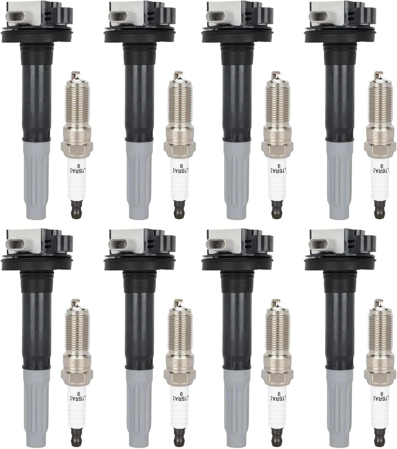 ECCPP 3 ignition coils with 3 iridium Spark Plugs,UF808,coils packs,for Smart Fortwo 2016-2017 0.9L‎224332428R,UF-808
