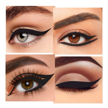 Kaely 2Pcs Gel Eyeliner Pencil, Natural Black Eyeliner Cream for Waterline, Liquid Eye Liner Waterproof Smudge Proof, Black Smoky Eyeshadow Palette Halloween Makeup, delineador de ojos contra el agua