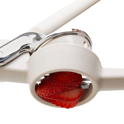 Chef'n FreshForce Hand-Held Slicer, Slices Mushrooms, Strawberries, Kiwis and More, Taupe
