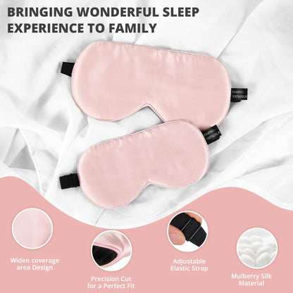 Kids Sleep Mask Eye Cover, 100% Real Natural Pure Silk Eye Mask with Adjustable Strap, Blindfold Kids Eye Mask for Sleeping, Eye Shade for Boys Girls and Adult, Pressure-Free Comfort (Black)