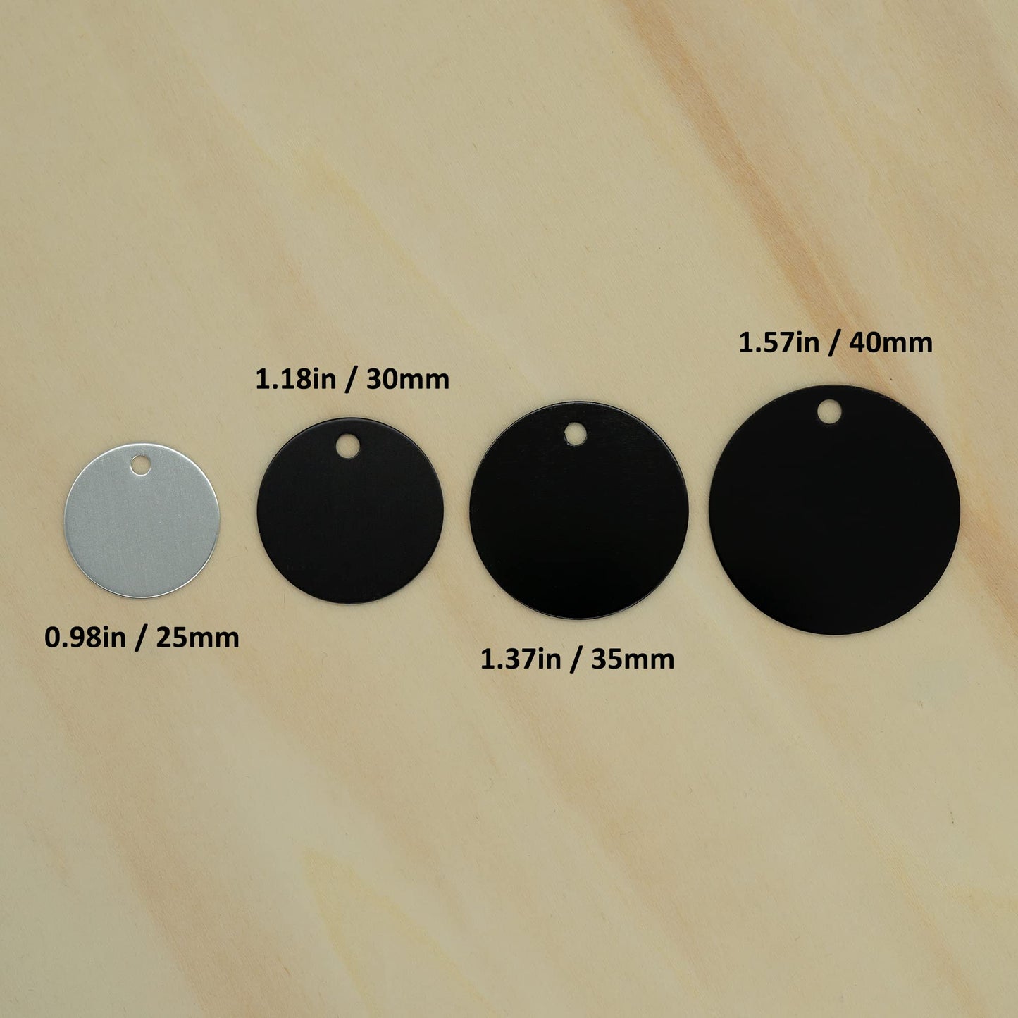 StayMax Round Aluminum Engraving Blanks Tags Stamping Blanks 25 Pack Diameter 1.57 Inch (Purple)