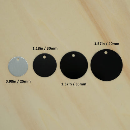 StayMax Round Aluminum Engraving Blanks Tags Stamping Blanks 25 Pack Diameter 1.57 Inch (Purple)