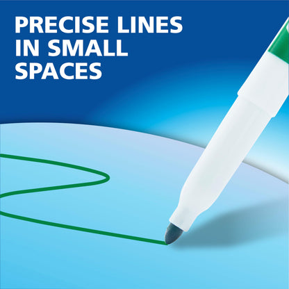 EXPO Dry Erase Markers, Low Odor Ink, Black, Fine Tip, 4 Count - Easily Erases, Vibrant Ink, Ideal for Classroom, Back to School Supplies, Teachers, Office, Whiteboard & Home