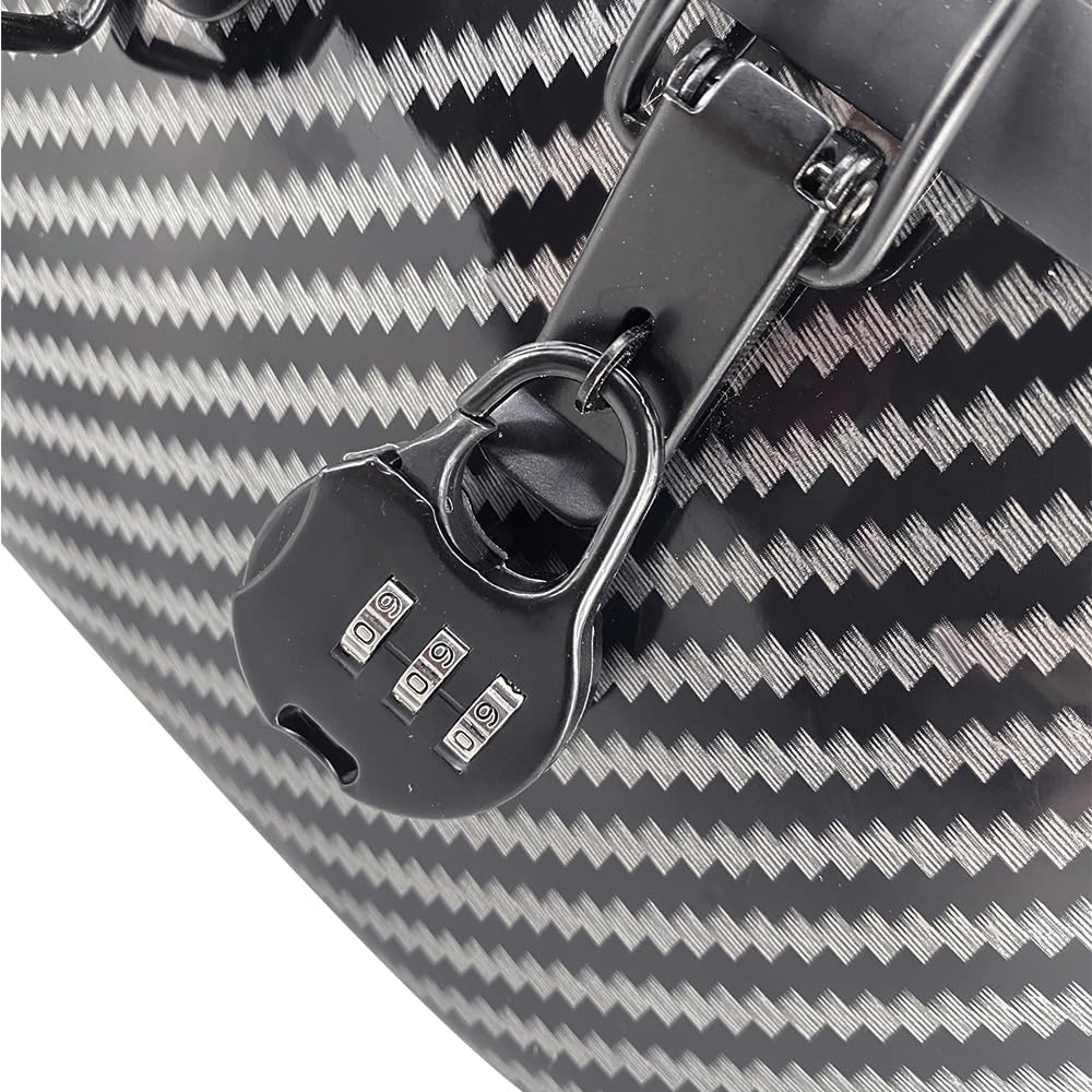 Foyarinal 1/2 Size Cello Case - Lightweight Carbon Fiber Cello Box with Wheels, Adjustable Backpack Straps & Strong Textured Black Finish, Durable Travel Protection for 1/2 Cello