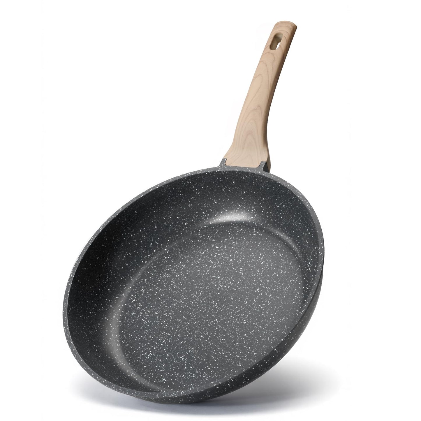 Roomena 8 inch Nonstick Frying Pan Skillet, Non Stick Granite Fry Pans, Omelette Pan, Egg Frying Pan with Heat-Resistant Handle, Requires Installation, PFOA Free Chef's Pan, Induction Compatible