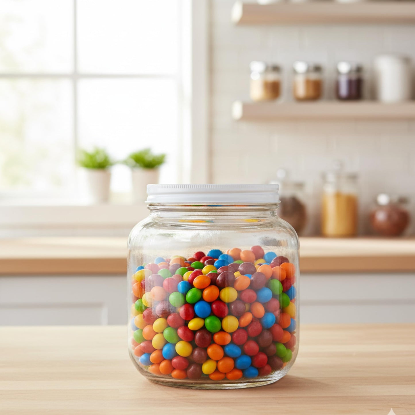 Half Gallon Glass Large Mason Jar Wide Mouth with Airtight Metal Lid - 1/2 Gallon Mason Jars - BPA-Free Glass Jar with Lid - Dishwasher Safe- By Kitchentoolz - Made in USA