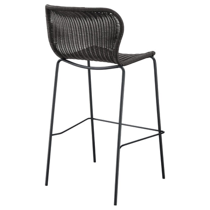 Coaster Home Furnishings Mckinley Faux Rattan Metal Bar Chair Brown (Set of 2)