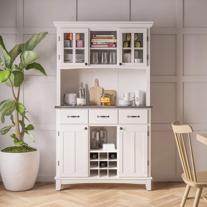 homestyles Server sideboards-buffets-credenzas, Hutch, Off White