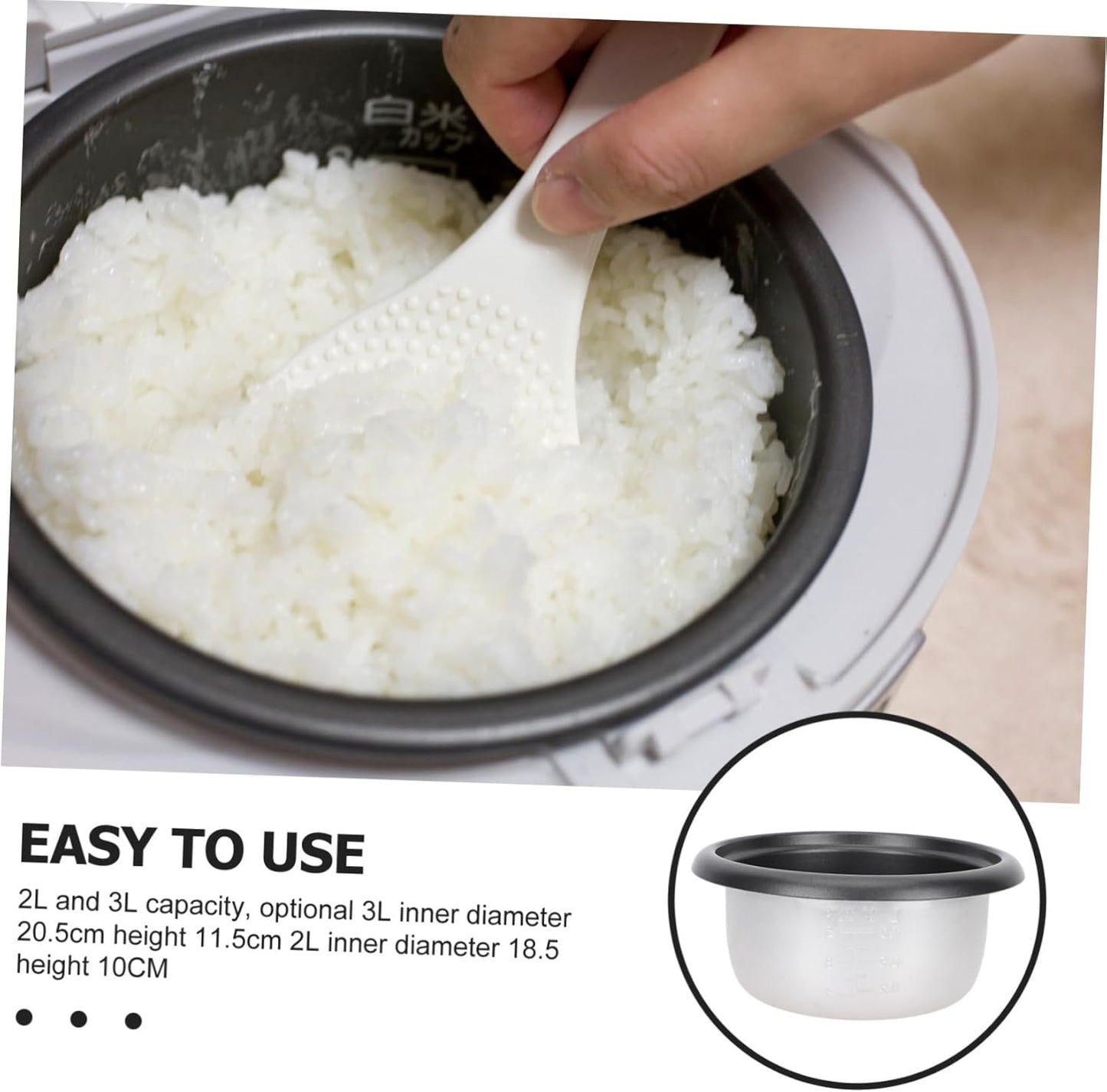 10 Cup Rice Cooker, Stainless Steel Pressure Cooker and Steamer, Rice Cooker Parts, Cooking Pot