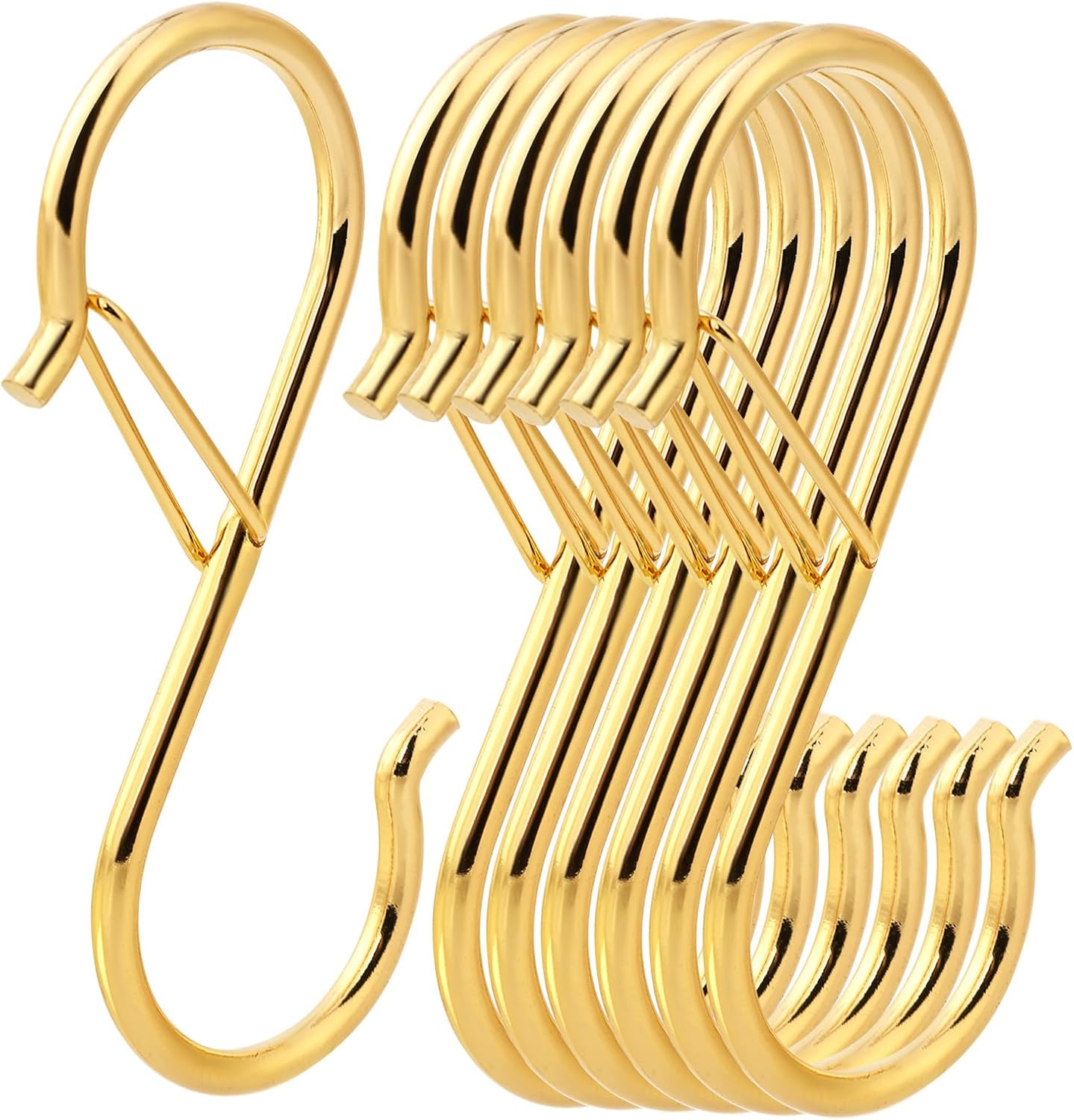 Ultimate Hanging Hooks Set, 3.55inch Gold S Hooks for Heavy Duty Hanging, Ideal for Plants, Baskets