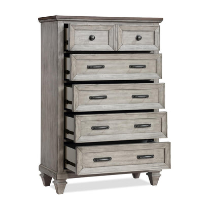 New Classic Furniture Mariana Wood 5-Drawer Chest, Vintage Creme