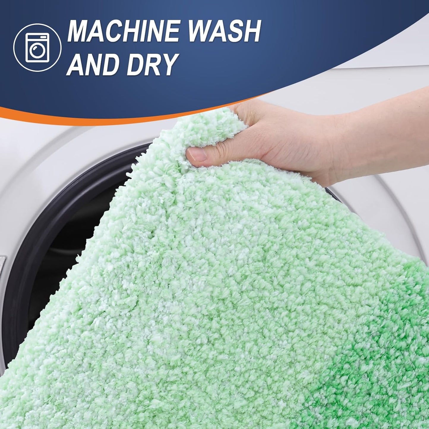 OLANLY Bathroom Rugs - Extra Soft Microfiber Mat | Quick Dry, Machine Washable, 36x24, Green