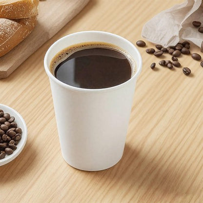 Cxsel Coffee Cups, 100 Count 12 Oz Paper Cups, Disposable Cups for Hot and Cold, Disposable Coffee Cups for Office Home Party