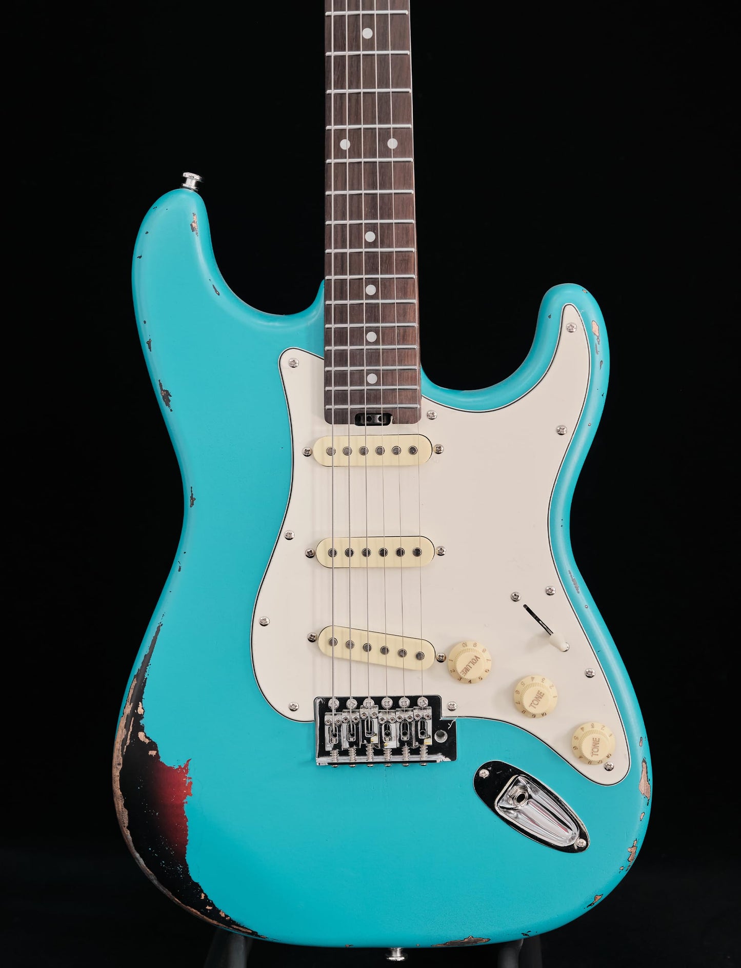 KGD Relic Electric Guitar,Roasted Maple Neck and Rosewood Fingerboard,Bone Nut,6-String Relic Guitar,Professional/Full Size/Electric Guitars for Adults