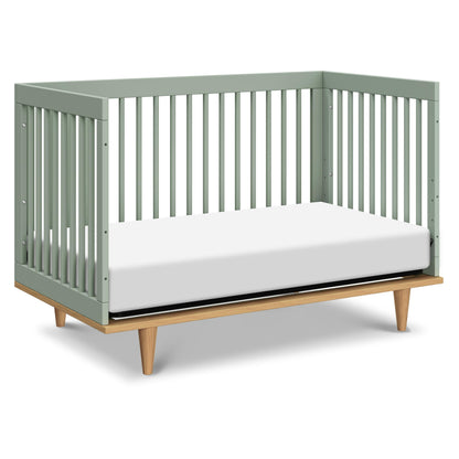 Davinci Marley 3-in-1 Baby Crib Convertible to Toddler Bed & Daybed - Easy to Assemble Wooden Crib - GREENGUARD Gold Certified - 4 Adjustable Heights - Conversion Kit Sold Separately, Light Sage