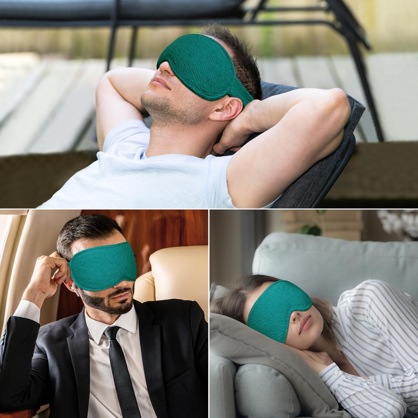 Gritin 100% Blackout Sleep Eye Mask for Women Men, Zero Pressure Sleeping Mask - Ergonomic Design 3D Cutout Eye Movement and Eyelash Friendly Night Blindfold, Ultra Soft Comfortable for Sleeping