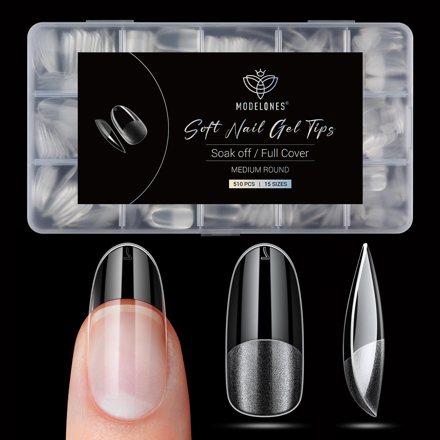 modelones 9 in One Gel Nail Glue Brush On Nail Glue 15 ml for Tips, Rhinestones, Base Coat, Blooming Art Gel Kit for Press on Nails Acrylic Tips U V Lamp Needed 2Pcs