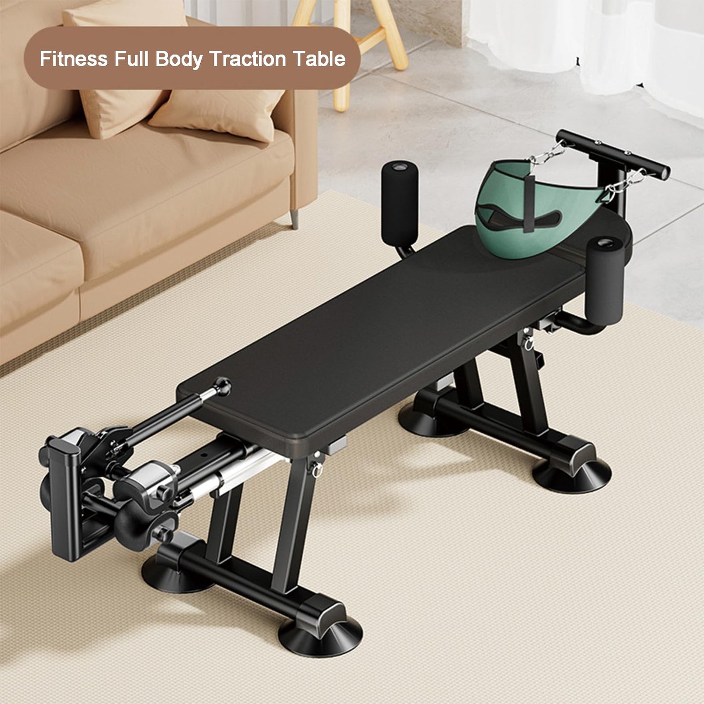 WUGCHDA Electric Alternative Inversion Table, Full Body Stretch Machine, Electric Inversion Tables for Back Pain, 440 Pound Capacity