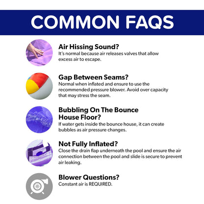 HeroKiddo 16ft Tropical Inflatable Water Slide with Pool, 25ft Long- 100% Commercial Grade PVC Vinyl, Reinforced Strength Wet/Dry Fun, Front Load Entry for Easy Supervision