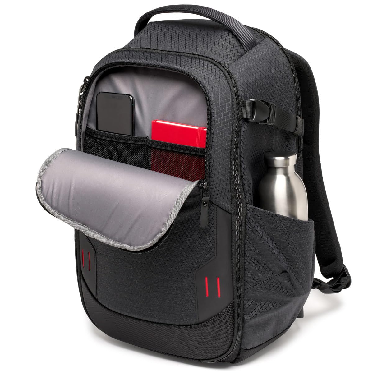 Manfrotto PRO Light Frontloader M, Professional Camera Backpack, Side and Front Access, Tripod Mount, Padded Backpack with Interchangeable Dividers, Black