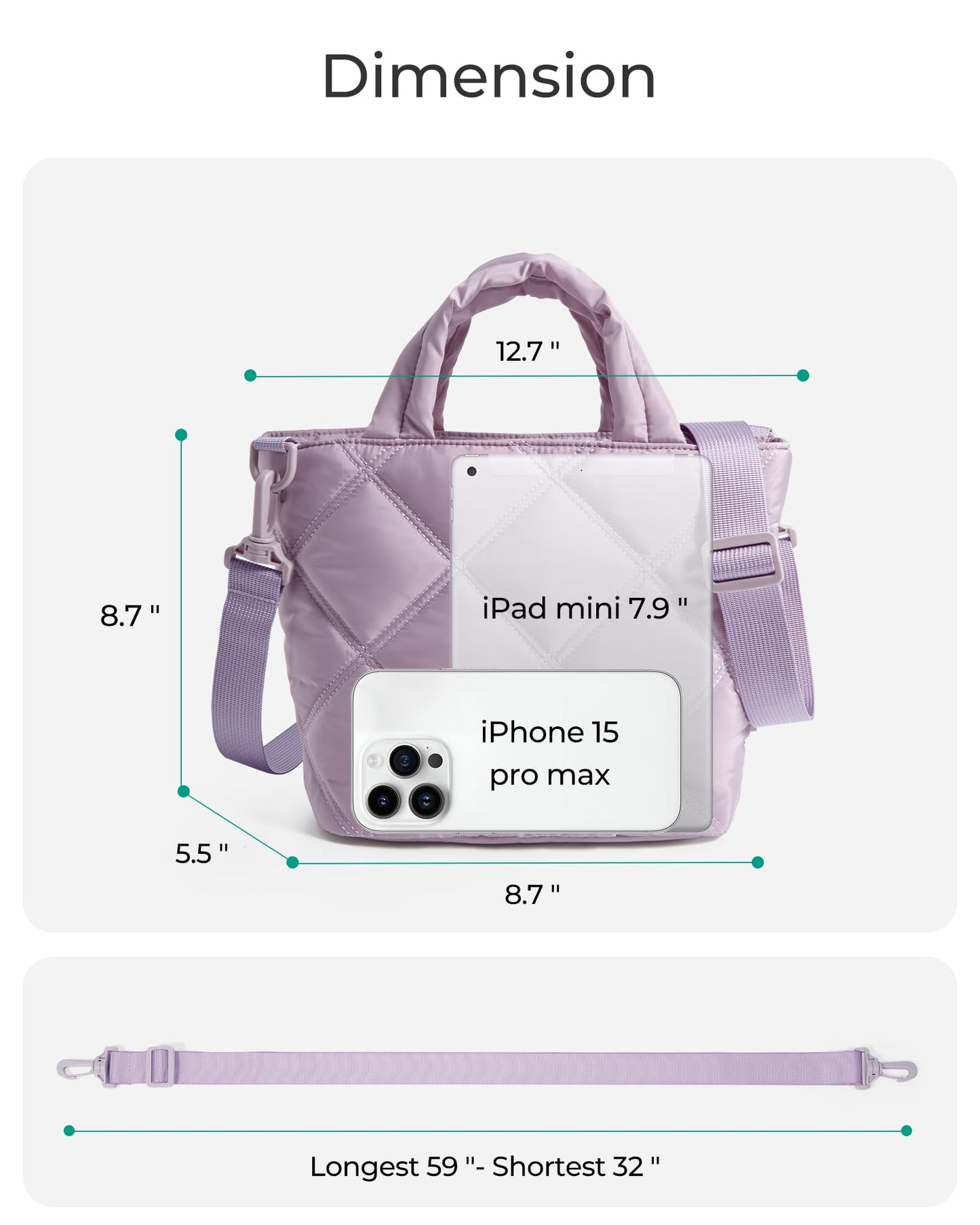 BAGSMART Crossbody Bags for Women, Small Crossbody Bag Cross Body Purse Mini Tote Travel Purse Shoulder Handbags Wallet