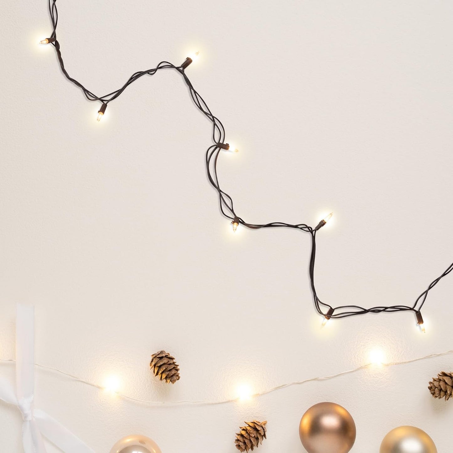 4' 10ct Northlight Mini Incandescent Christmas Lights - Clear - Brown Wire