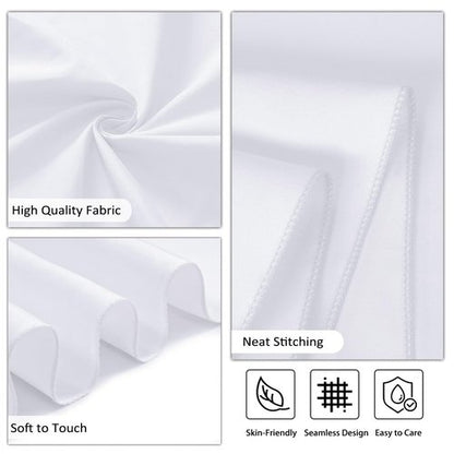 Heneger 8 Pack White Table Cloth 60 x 102 Inch Rectangular Tablecloths for 6 Foot Rectangle Tables, Wrinkle Resistant White Tablecloth Washable Polyester Fabric Table Covers for Party Wedding Banquet