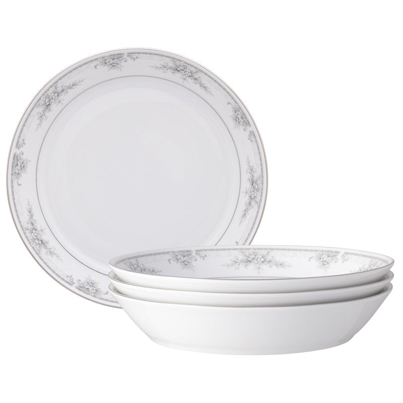 Noritake Sweet Leilani Set Of 4 Coupe Dinner Bowls, 9-3/4", 43 oz.