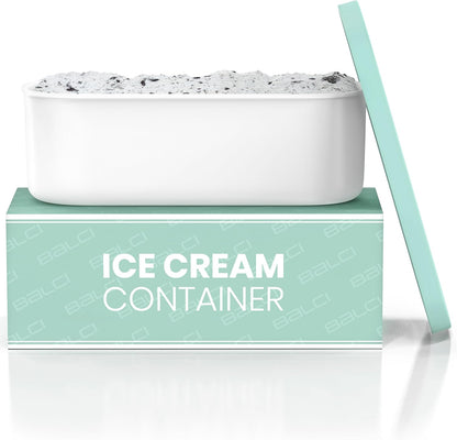 2 Frozen BALCI - Ice Cream Container - Quart - Perfect Reusable Freezer Storage for Homemade Ice Cream Tubs for Sorbet