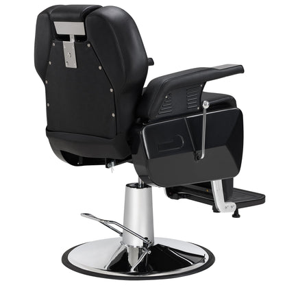 BarberPub Heavy Duty Reclining Barber Chair, All Purpose Hydraulic Salon Chairs for Hair Stylist, Barbershop Salon Tattoo 2688 (Black)