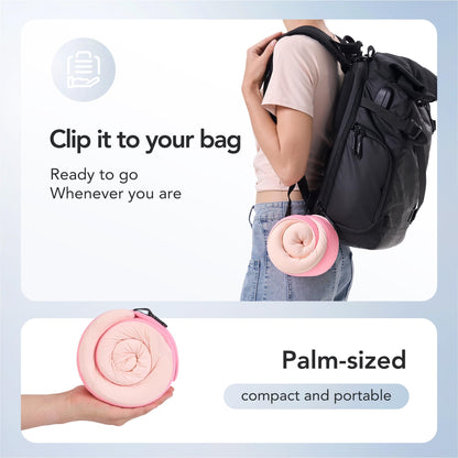 Travel Pillow, 100% Pure Memory Foam Travel Neck Pillow Airplane Neck Support Ergonomic Design for Traveling Suitable for Airplanes,Offices and Cars-Grey