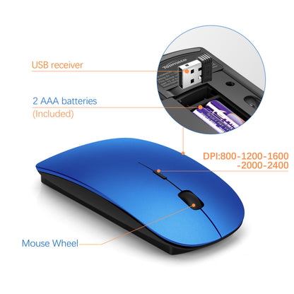Wireless Keyboard and Mouse Ultra Slim Combo, TopMate 2.4G Silent Compact USB 2400DPI Mouse and Scissor Switch Keyboard Set with Cover, Batteries Included, for PC/Laptop/Windows/Mac - Gray Black