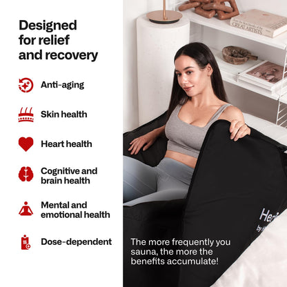 HYDRAGUN HeatPod Infrared Sauna Blanket for Well-Being and Detox - Relax Your Body & Mind - Personal Sauna, Portable Sauna for Home