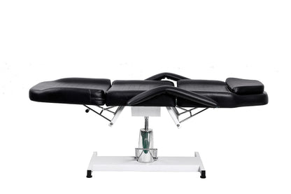 Eastmagic Hydraulic Facial Bed Beauty Bed Spa Facial Chair Reclining Lash Chair Tattoo Chair with Removable Handrest Black