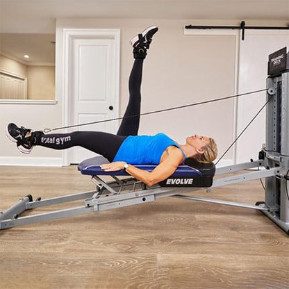 Total Gym Evolve, Incline Bodyweight Training Home Exercise Machine w/ Adjustable Glideboard, 16 Levels of Resistance, & Deluxe Squat Stand