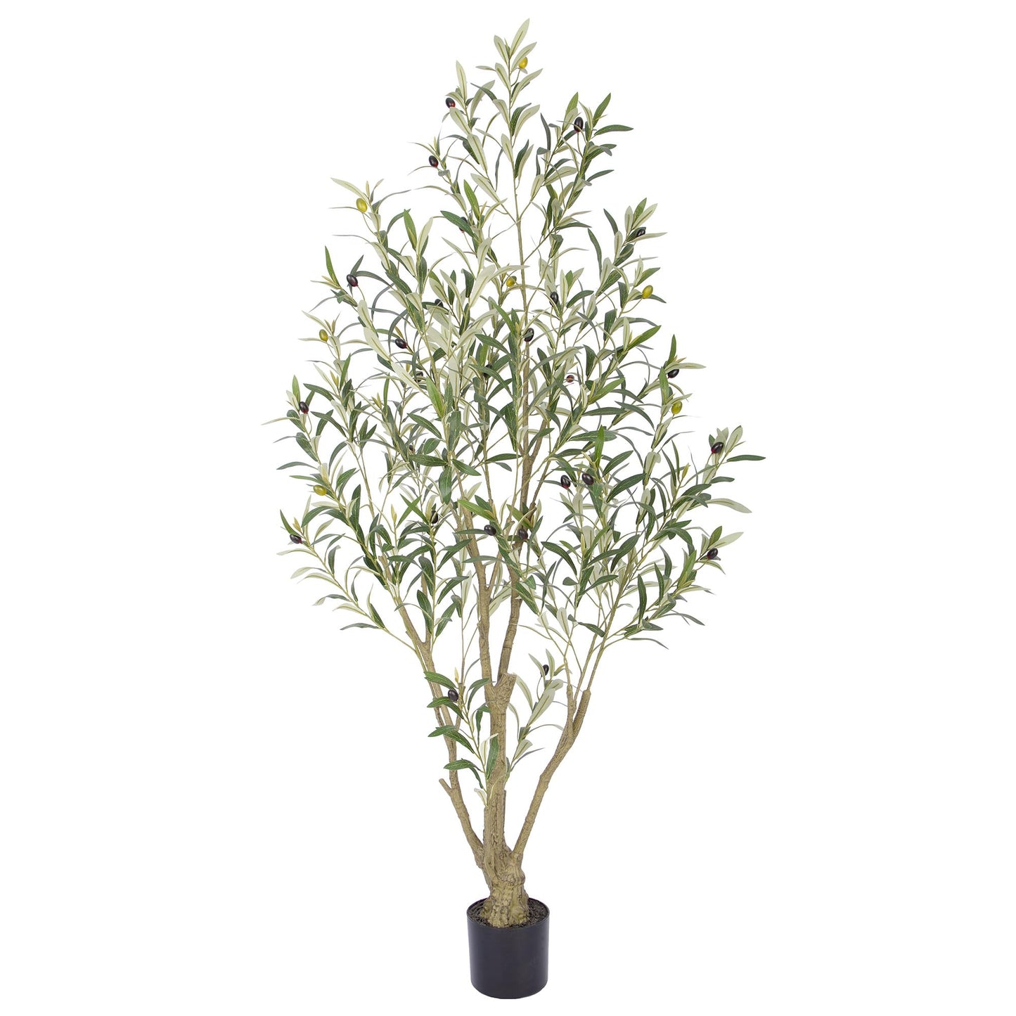 Nafresh 5ft Tall Faux Olive Tree，60in Realistic Potted Silk Artificial Olive Tree for Indoor Outdoor Living Room Bedroom Office Home Decor