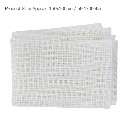 Kodrily Carpet Knitting Mesh Cloth, Blank Rug Hooking Mesh, Canvas Mesh Latch Hook Tool, Crocheting Tools for Household DIY Making (Mesh Cloth 150 x 100cm)