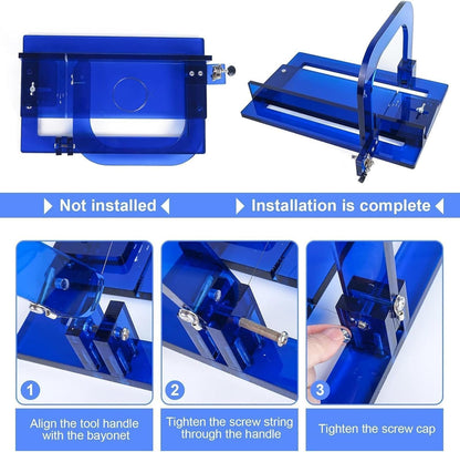 LKXNEW Precision Soap Cutter- Adjustable Acrylic Loaf Cutter for DIY Soap Making Handmade Soap Cutting Tool for Perfectly Sliced Bars