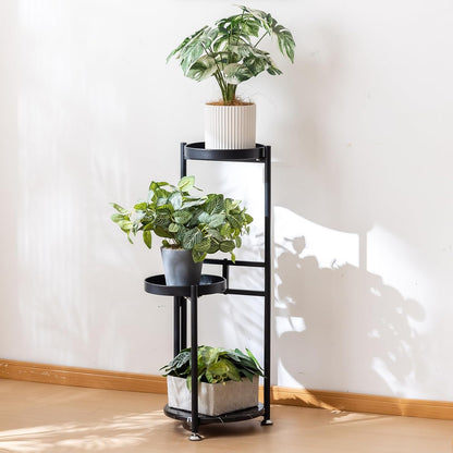 3 CHPHI Tier Plant Stand, Tall Metal Shelf Holder for Indoor, Outdoor Display Rack Flower Pot Stand for Corner Living