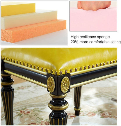 GAZOGJ Piano Bench with Solid Wood Stool Legs,Modern Piano Seat,Padded Cushion Piano Stool,Keyboard Bench and Vanity Stool