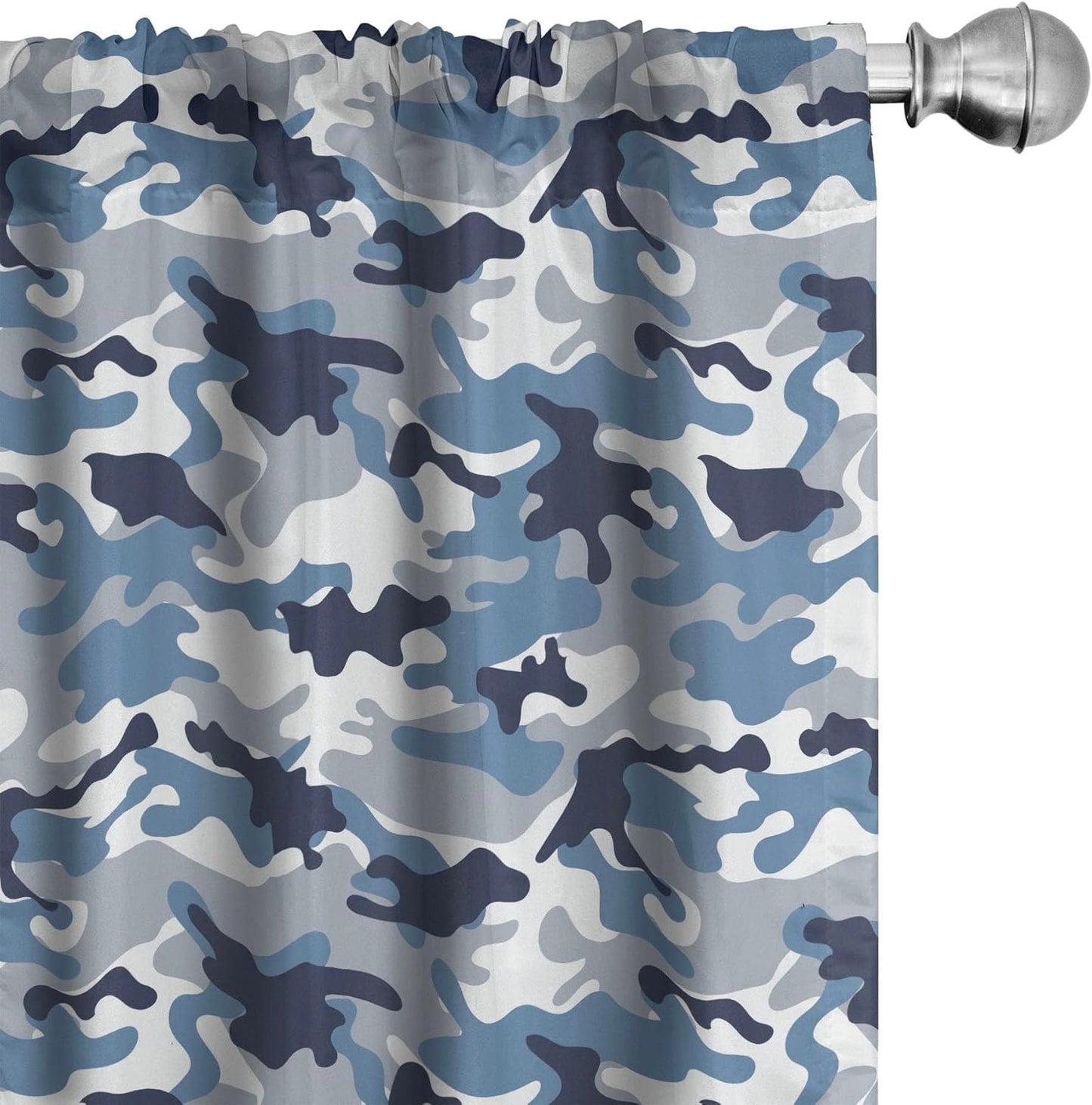 Ambesonne Camouflage Window Curtains, Abstract Soft Colors Pattern Surreal Shapes Design Art, 2-Panel Set - 28" x 63",