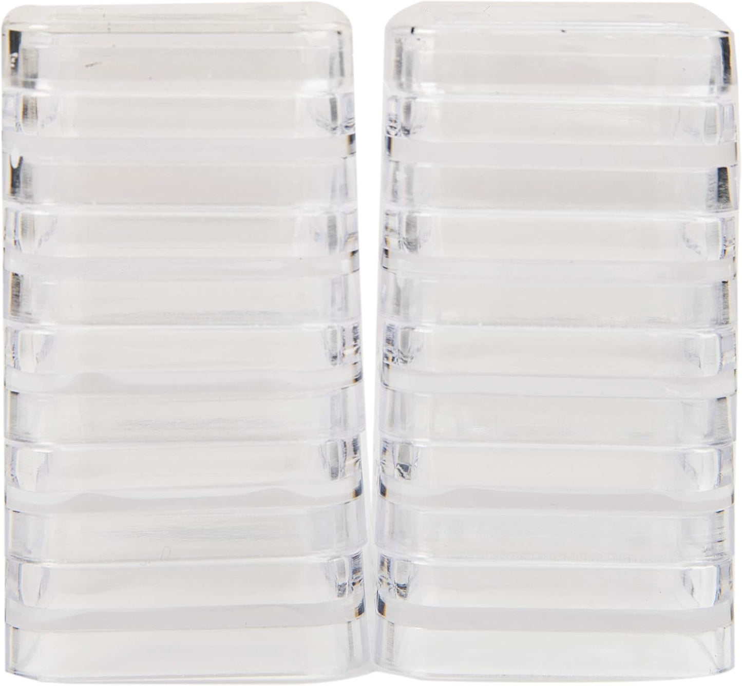 The Beadsmith Personality Case, 2 Clear Square Stacker Jars for Storage of Small Items, Crafts, and Jewelry