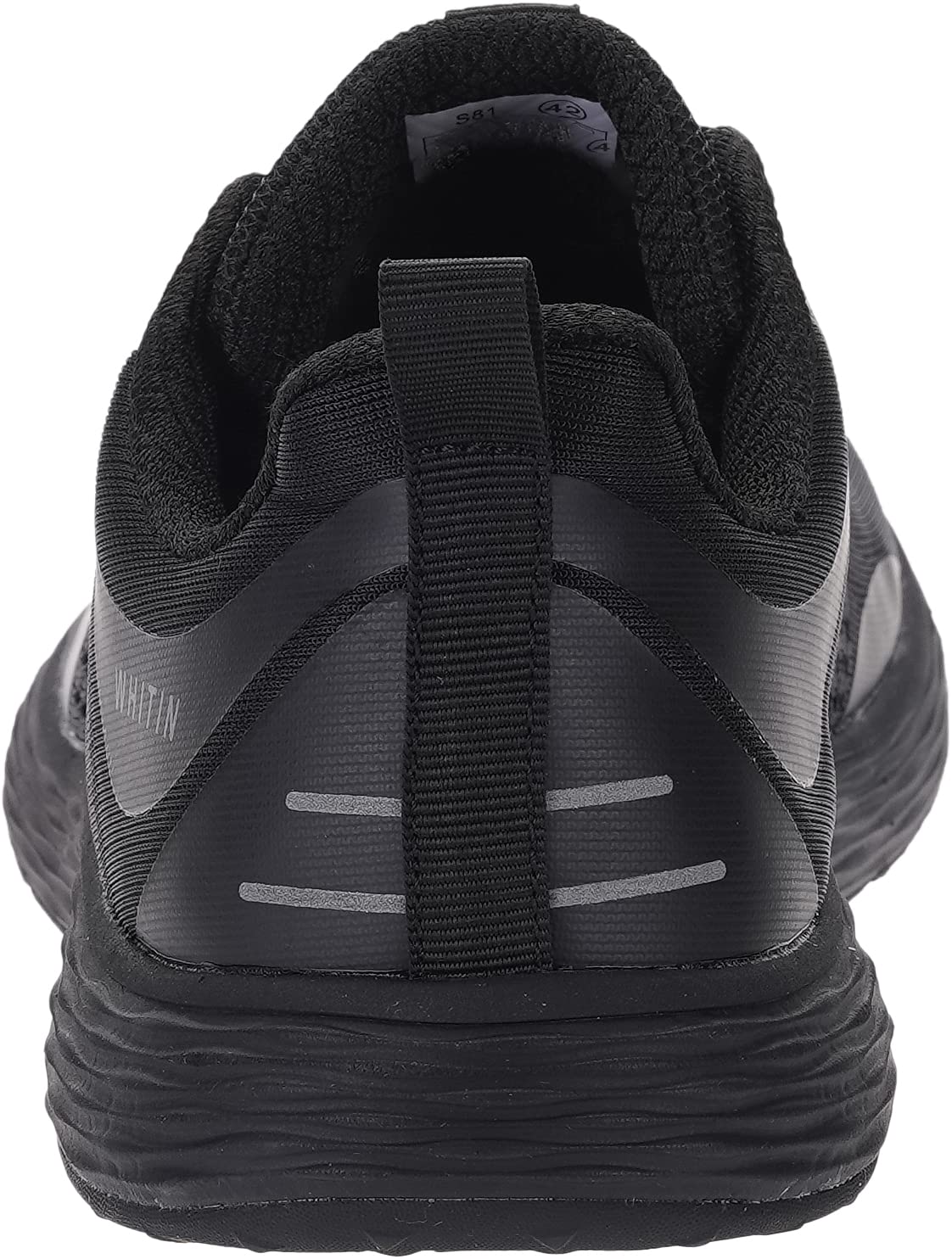 WHITIN Mens Zero Drop Wide Toe Box Road Running Shoes Size 11 Lightweight Sports Workout Comfortable Width Tennis Athletics Outdoor Mesh Male Black 45