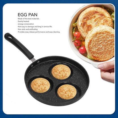 Cast Iron 3 Cups Non-Stick Omelet Pan, Easy to Clean, Electric Stovetop Compatible