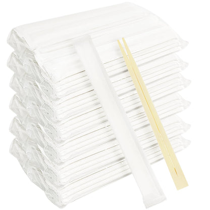 UEJYWUY 600 Pairs 8 Inch Disposable Chopsticks, 20cm Individually White Wrapped Disposable Bamboo Chopsticks, Bamboo Wooden for Noodles, Sushi, Asian Food