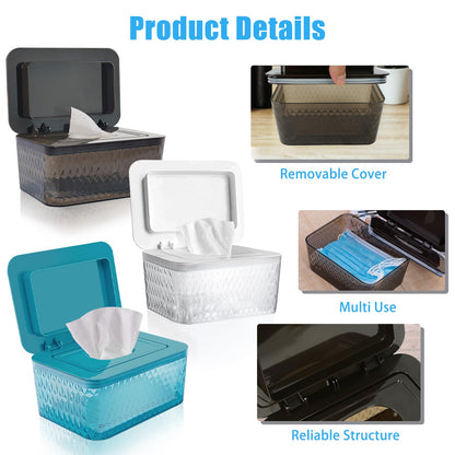 AWGOU Wet Baby Wipes Dispenser - Large Capacity Wipe Holder Seal-Designed Dust-Proof Wet Wipes Container Keep Diaper Wipes Fresh