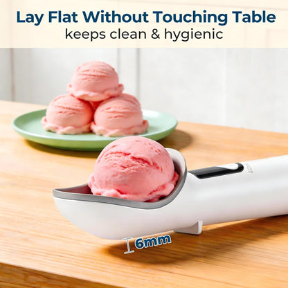 Fzooua Heated Ice Cream Scoop, Dishwasher Safe,Rechargeable Electric Warming Scooper, ON/OFF Safety Lock Switch,Heats to 158F, Kitchen Tool Nonstick Scooper for Gelato, Frozen & More
