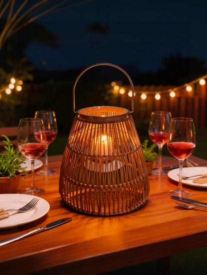Decorative Lantern 2 Pack Dark Brown Candle Holder Candles Holders Rustic Black Metal Hanging Lanterns Decor for Outdoor Wedding Farmhouse Home