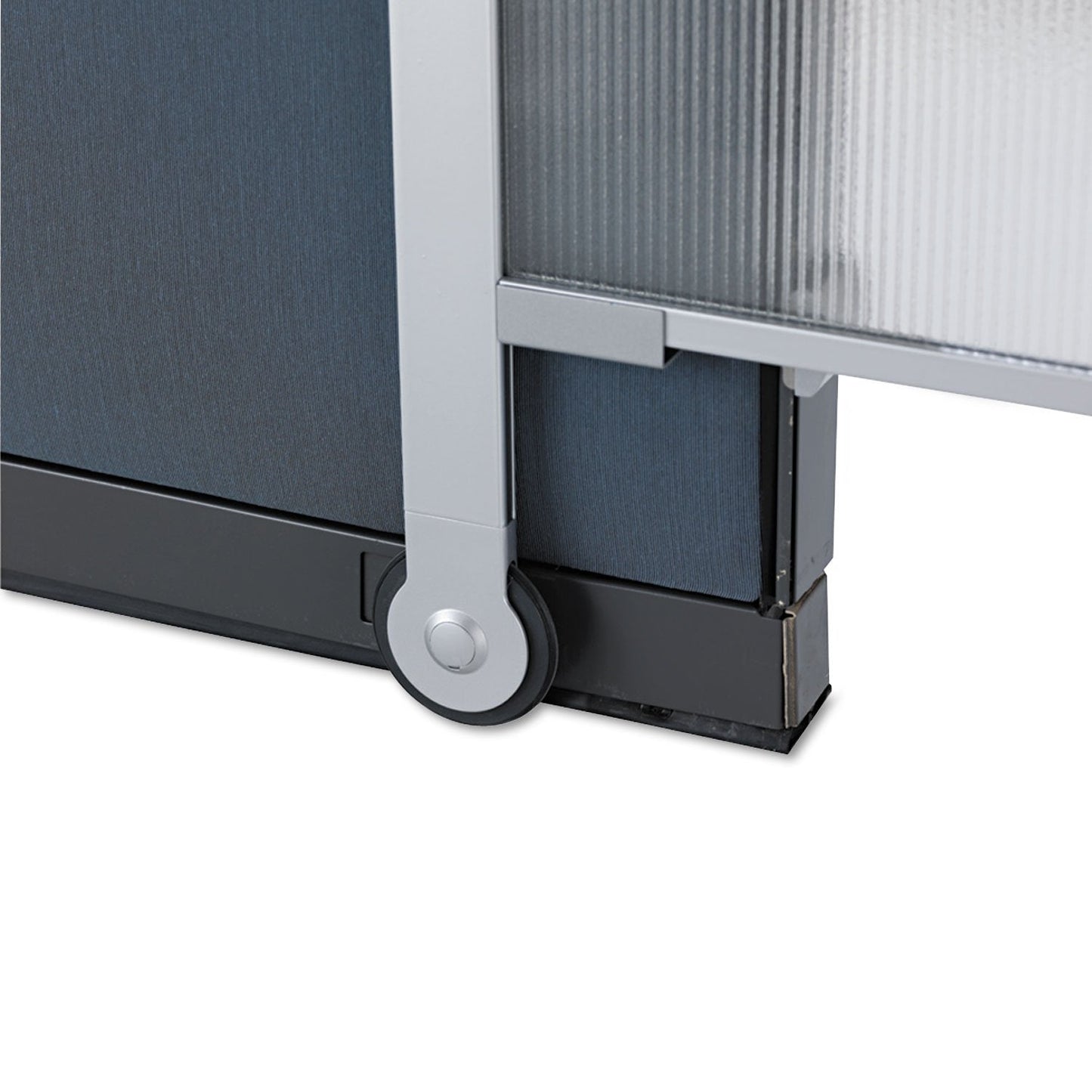 Quartet Privacy Screen, 64" x 38" Translucent Portable Wall Divider, Adjustable Height, Sturdy Aluminum Frame on Wheels, Includes Attachable White Board (WPS2000)